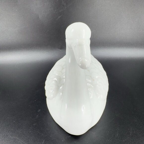 1960s Japanese Large Heavy White Ceramic Stoneware Duck Swan Bird Figurine Japan - Picture 7 of 10